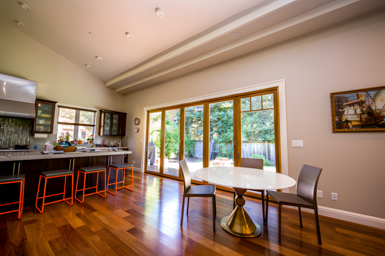 Modern kitchen with high-end appliances and granite countertops