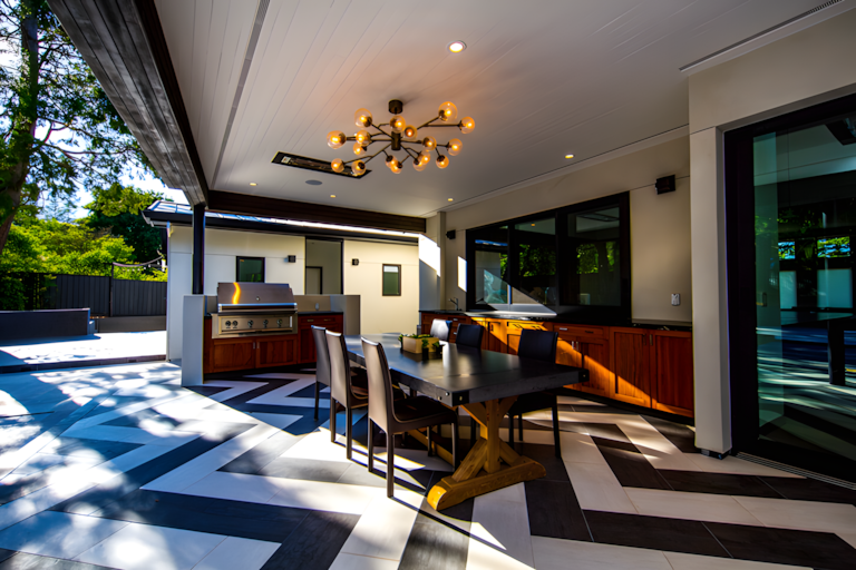 Outdoor dining space